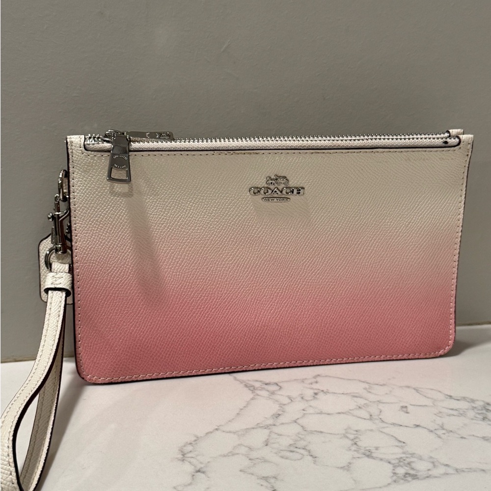 Coach Crosby Pink Ombré Wristlet - Picture 2 of 16